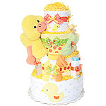 Orange and Yellow Duck Diaper Cake