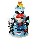 Ahoy! Pirate Diaper Cake for a Boy