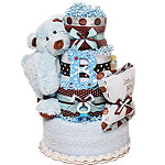 Big Blue and Brown Bear Diaper Cake Big Blue and Brown Bear Diaper Cake
