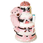Big Modern Pink Bear Diaper Cake Big Modern Pink Bear Diaper Cake
