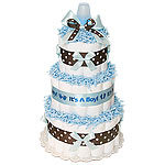 Blue Chocolate Boy Diaper Cake Blue Chocolate Boy Diaper Cake