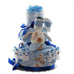 Blue Dog Diaper Cake