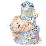The Moon and Stars Musical Bear Diaper Cake