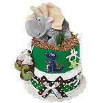 Grey Dinosaur Diaper Cake