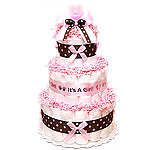 Pink Chocolate Girl Diaper Cake