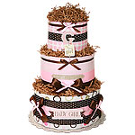 Simple "G" It's for a Girl Diaper Cake Simple "G" It's for a Girl Diaper Cake
