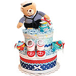 Sailor Bear Diaper Cake