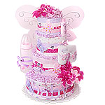 Fuchsia Magic Butterfly Diaper Cake