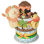 Custom Jungle Animals Diaper Cake