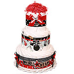 Rock Star Decoration Diaper Cake for a Boy