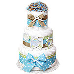 Stars and Train Decoration Diaper Cake