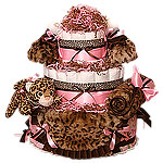 Luxe Leopard Couture Diaper Cake