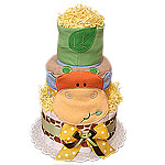 Baby Giraffe Orange and Green Diaper Cake