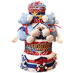 Twin Boys Cowboys Diaper Cake
