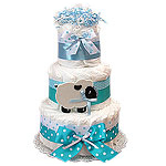 Blue Sheep Decoration Diaper Cake Blue Sheep Decoration Diaper Cake