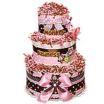 Monkey Girl Custom Diaper Cake