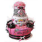 Princess Zebra Diaper Cake