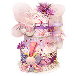 Lavender Magic Butterfly Diaper Cake