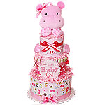 Jungle Musical Hippo Diaper Cake