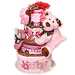 LadyBug and a Bear Diaper Cake