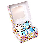 Four Washcloth Cupcakes Blue for a Boy