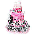 Mommy Rocks Modern Diaper Cake