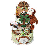 Jungle Cute Monkey Diaper Cake