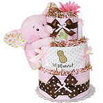 Lil Peanut Girl Diaper Cake