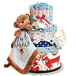 Monkey Baseball Diaper Cake