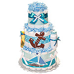 Sail Boat Nautical Diaper Cake
