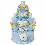 Winnie the Pooh Bath Diaper Cake for a Boy