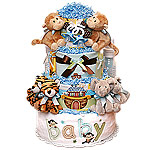 Twins Noah's Ark Diaper Cake
