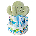 Green Octopus Diaper Cake