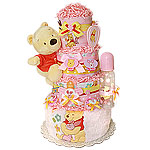 Girl Winnie The Pooh Pink Diaper Cake