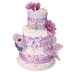 Purple Little Butterfly Diaper Cake