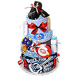 Rock Your Socks Off Diaper Cake