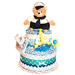Captain Bear Diaper Cake