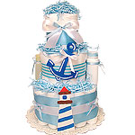 Lighthouse Nautical Diaper Cake