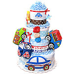 Traffic Light Cars Diaper Cake