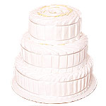 Undecorated Wide 3 Tiers Diaper Cake Undecorated Wide 3 Tiers Diaper Cake