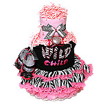 Hot Pink Wild Child Diaper Cake
