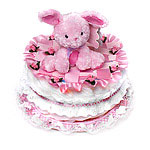Pink Bunny Diaper Cake