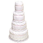 Undecorated 4 Tier Diaper Cake Undecorated 4 Tier Diaper Cake