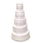 Undecorated 5 Tier Diaper Cake Undecorated 5 Tier Diaper Cake