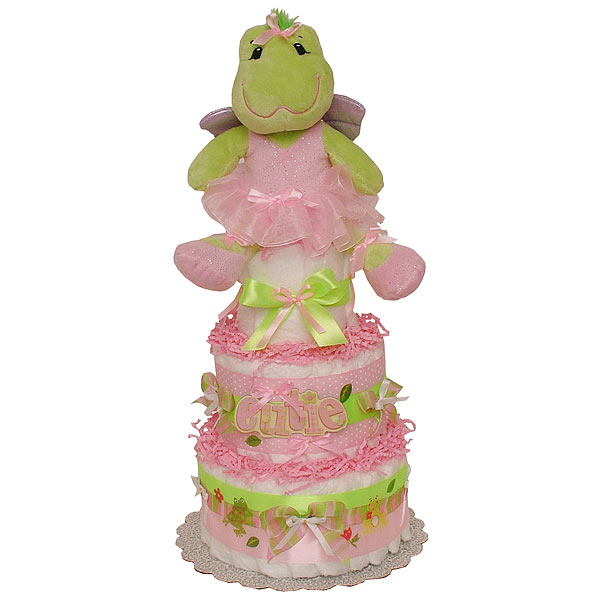 Ballerina Frog Diaper Cake Click on diaper cake to zoomin