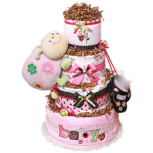 LadyBug Baby Diaper Cake
