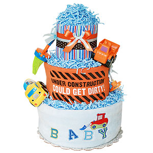 Under Construction Diaper Cake