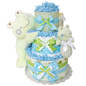 Little Cutie Frog Diaper Cake