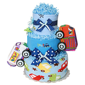 Beep! Cars Boy Diaper Cake