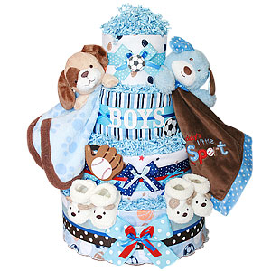 Boys Twins Sport Diaper Cake